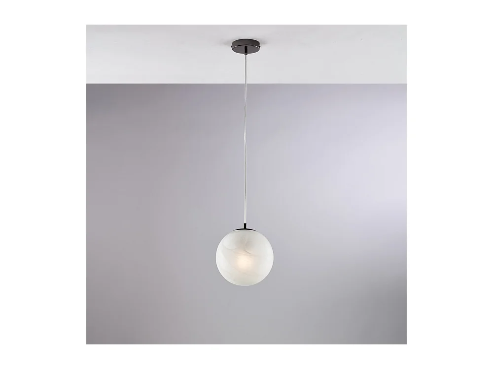 Olaf Suspension en fer bronzé 1 lumière avec sphère dm.20 130 d.20 BL294-S1-NR