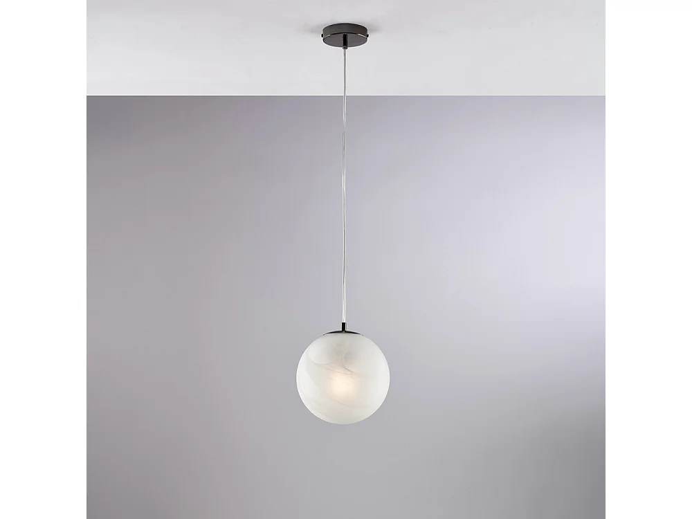 Olaf Suspension en fer bronzé 1 lumière avec sphère dm.20 130 d.20 BL294-S1-NR