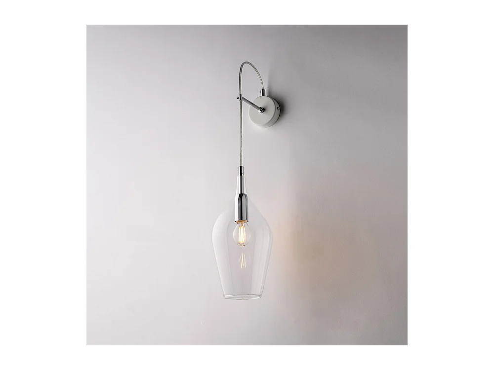 Bonetti Illumina -  Ares - Wandleuchte aus Eisen mit transparentem Pyrexglas 1 Licht .14 - P.21 - BL273-AP1-TR
