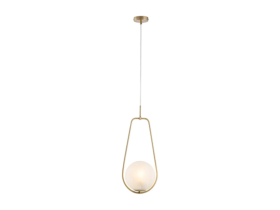 Afrodite Sospensione in ferro bronzato 1 luce con sfera dm.20  159 Ø24 BL286-S1-BRZ
