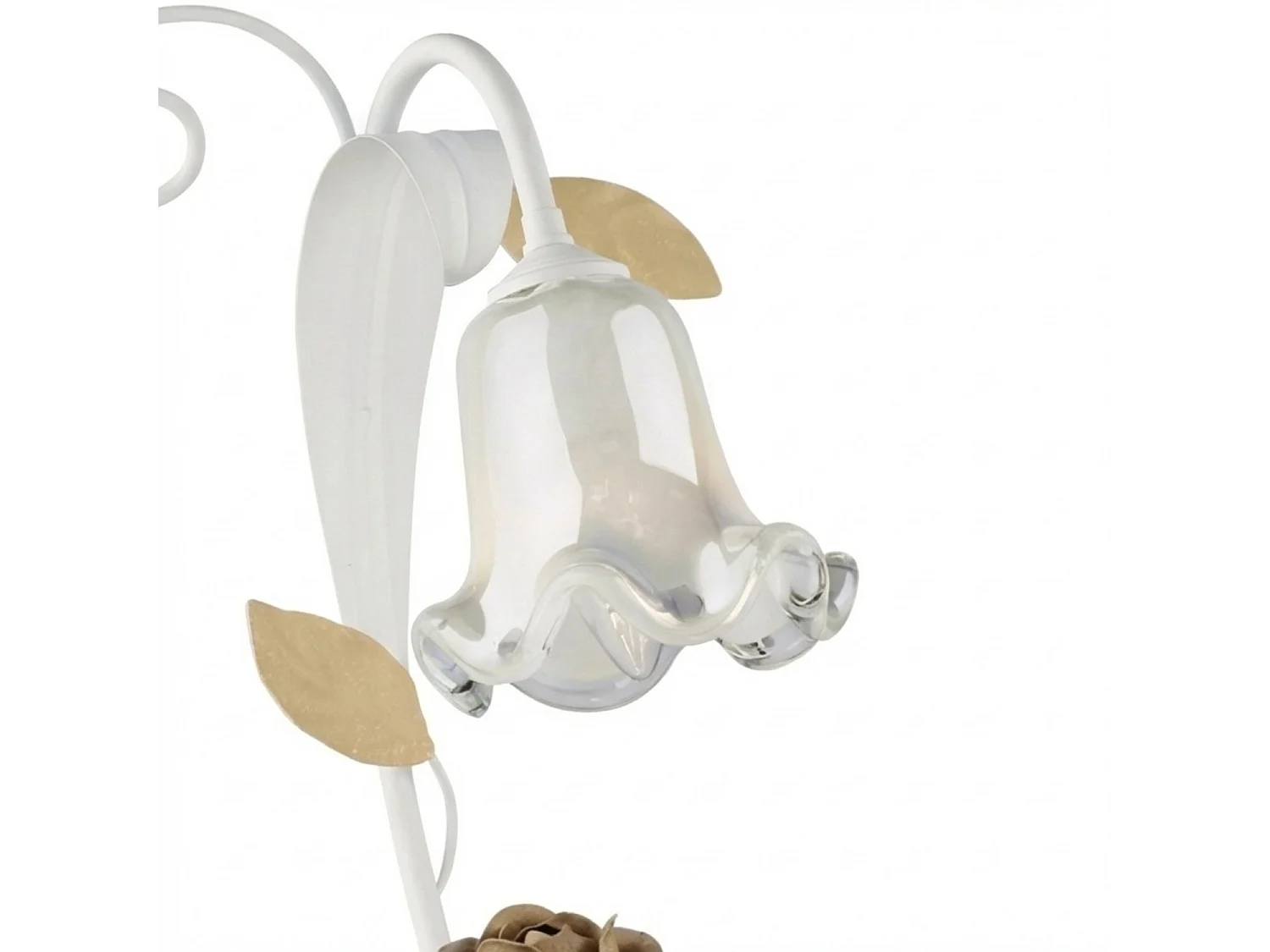 Candeeiro de cesto em ferro lacado branco gasto, 1 luz, H.34 Ø25 BL274-LT-BCO