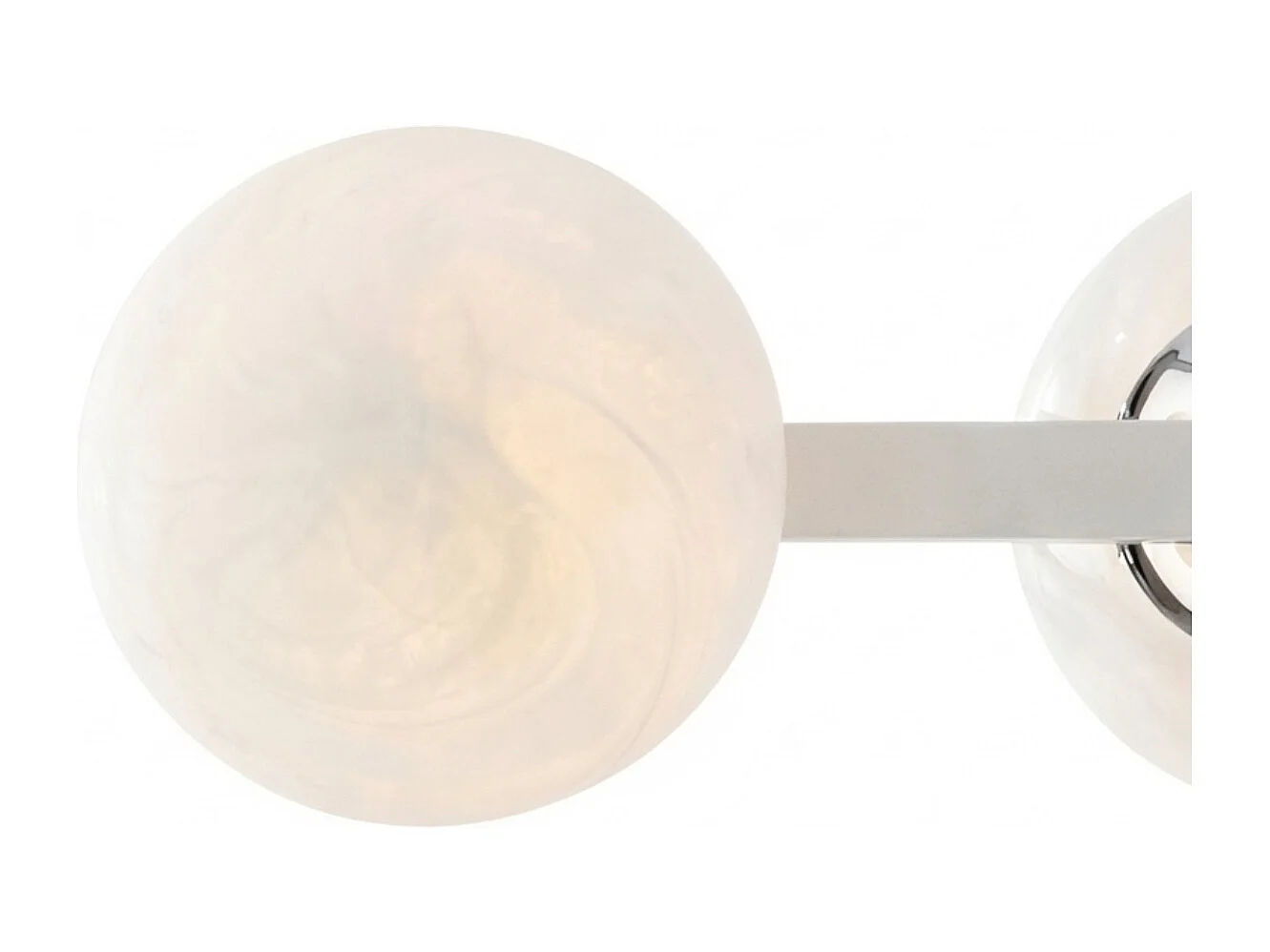 Adrian Suspension en fer laqué blanc et chrome 8 lumières L.121x30 BL278-8-BCO