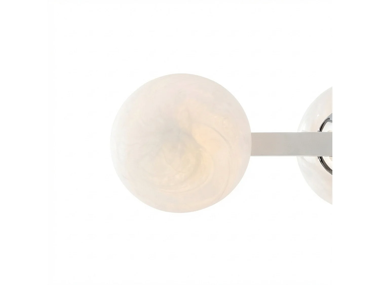 Adrian Suspension lamp in white lacquered iron and chrome 8 lights L.121 x 30 BL278-8-BCO