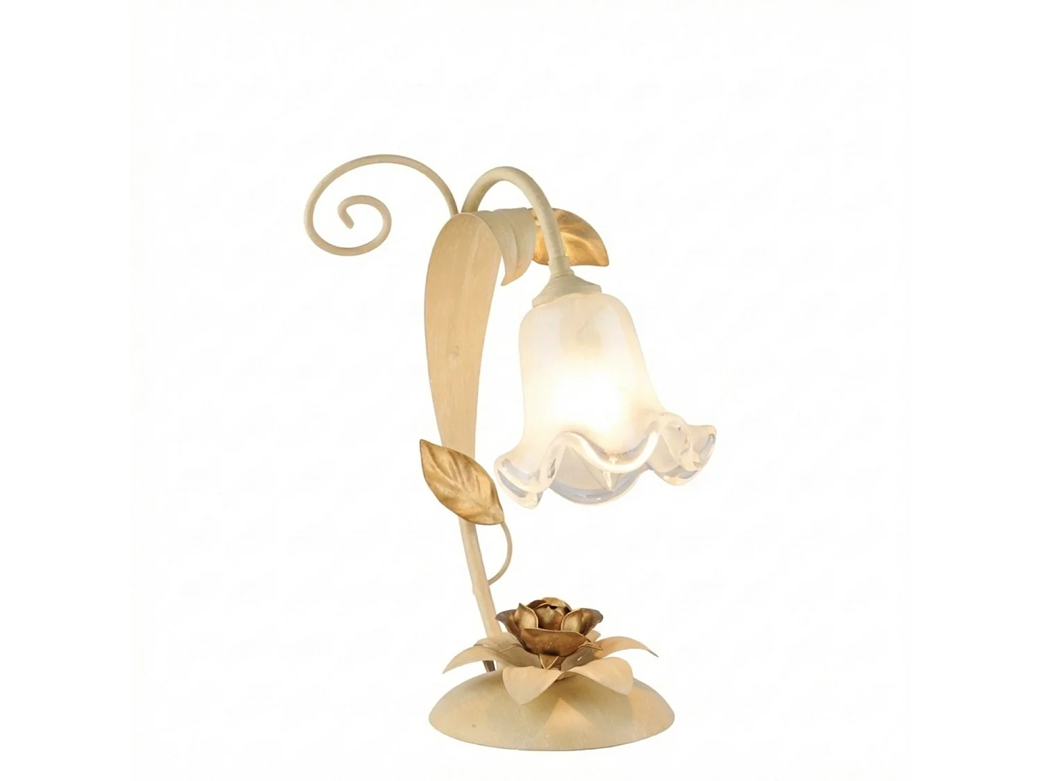 Lampa koszykowa z żelaza lakierowanego na kolor kości słoniowej, 1 lampa, H.34 Ø25 BL274-LT-AV