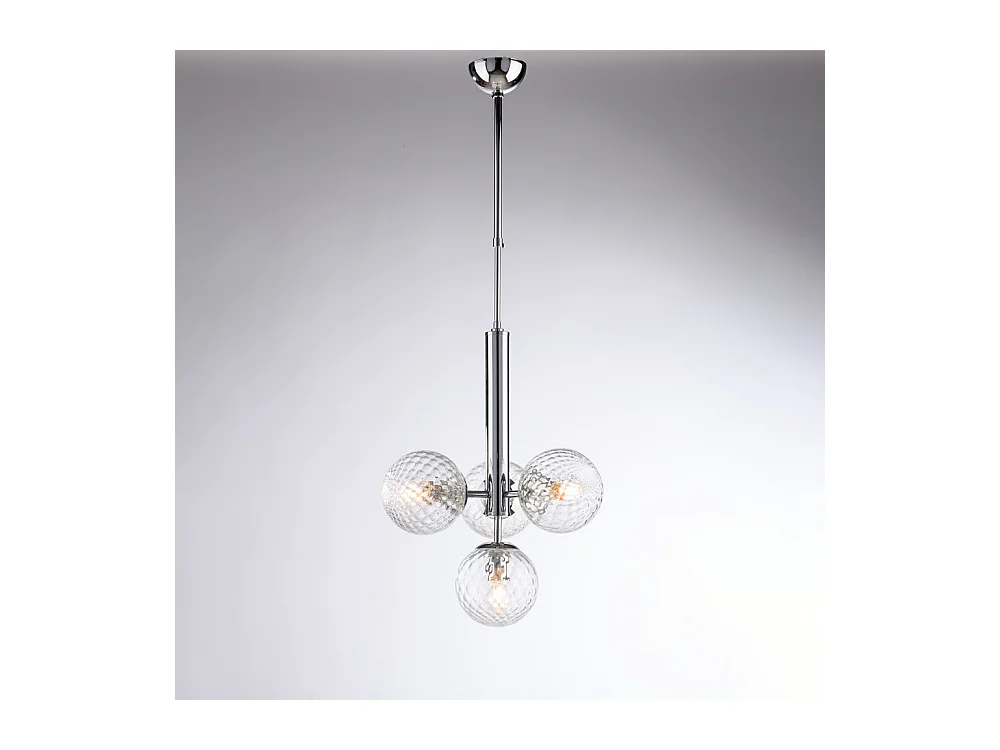 Bonetti Illumina -  Armonia – Aufhängung aus poliertem Chromeisen, 4 Lichter, 110 – Ø32 – BL285-4-CR