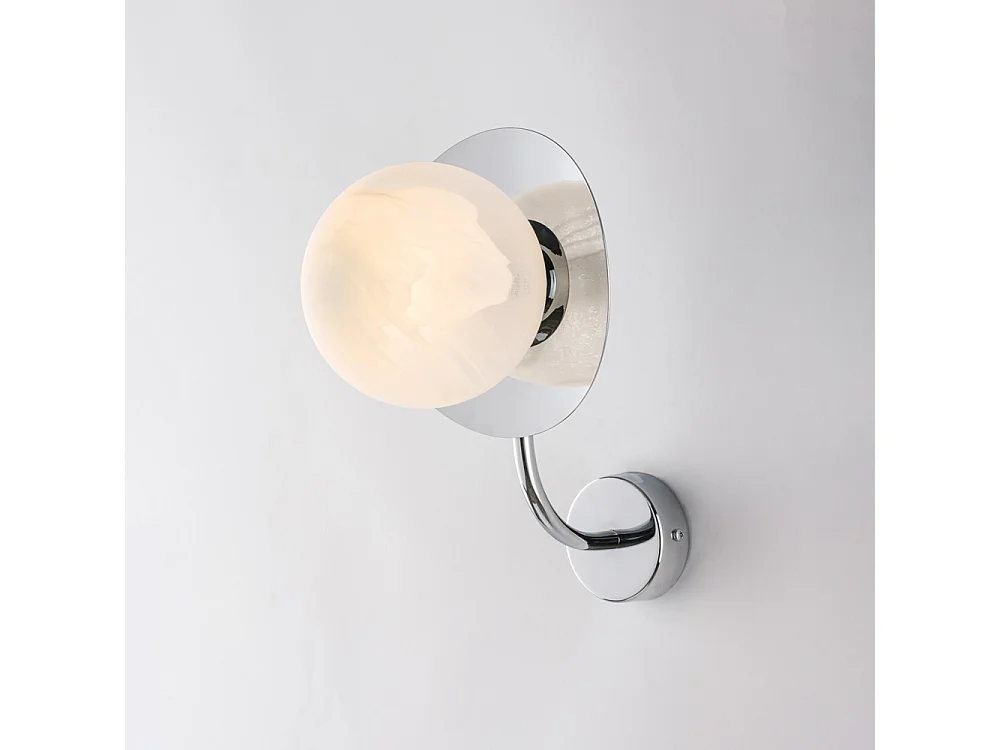 Selene - Applique en fer chromé poli 1 lumière .16 - P.26 - BL281-AP1-CR