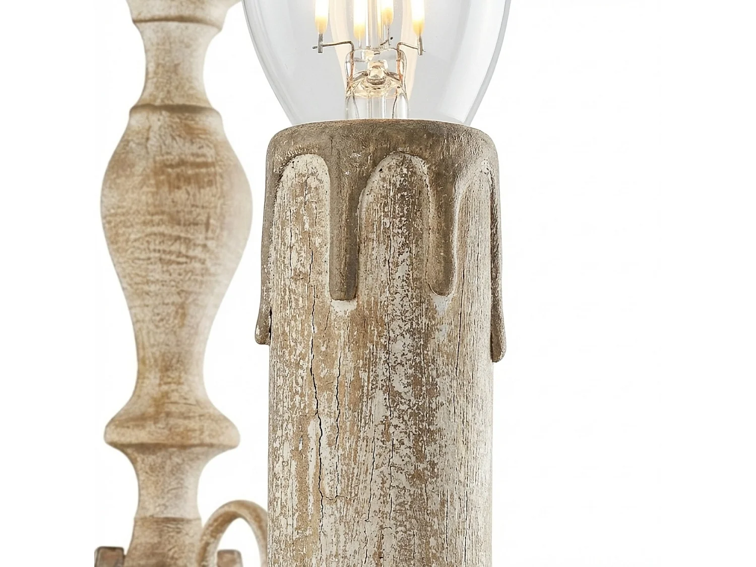 Cascina Applique murale en bois et fer blanc et tourterelle 1 lumière .13 P.21 BL265-AP1-BT