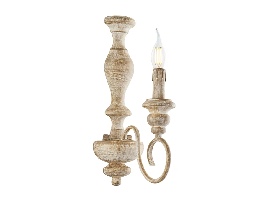 Cascina - Wit en duifgrijs hout en ijzer wandlamp 1 lichts .13 - P.21 - BL265-AP1-BT