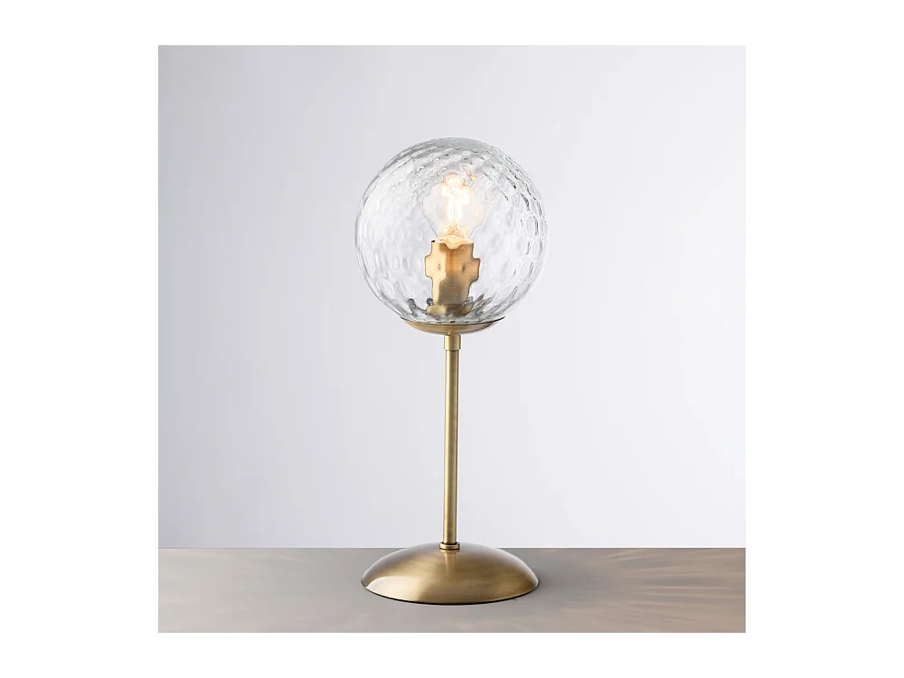 Demetra Lampe de table en fer bronzé brossé 1 lumière H.32 d.13 BL279-LT-BRZ