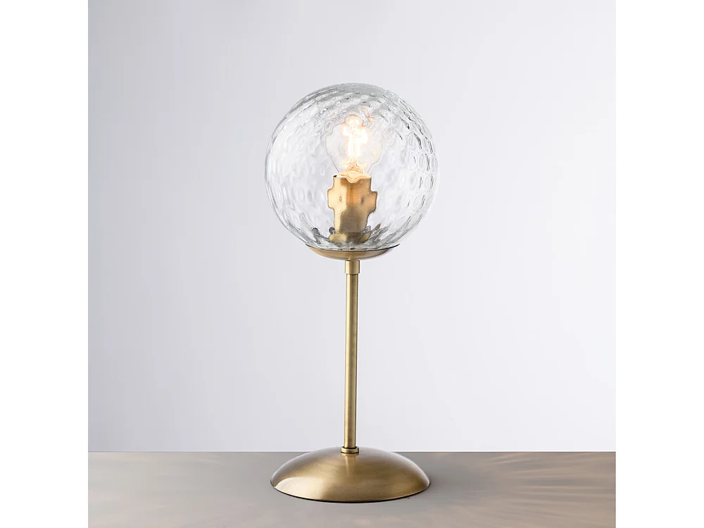 Demetra - Geborsteld gebronsd ijzeren tafellamp 1 lichts H.32 - Ø13 - BL279-LT-BRZ