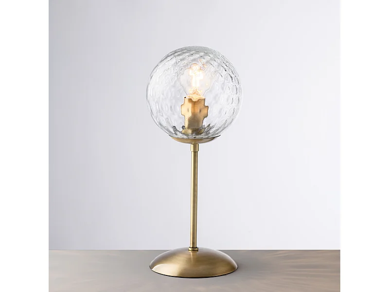 Demetra - Geborsteld gebronsd ijzeren tafellamp 1 lichts H.32 - Ø13 - BL279-LT-BRZ