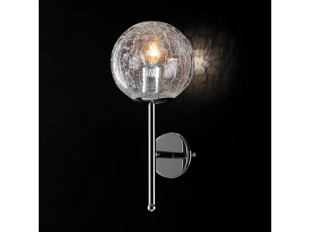 Tresor Applique en fer chromé poli 1 lumière .14 P.15 BL215-AP1-CR