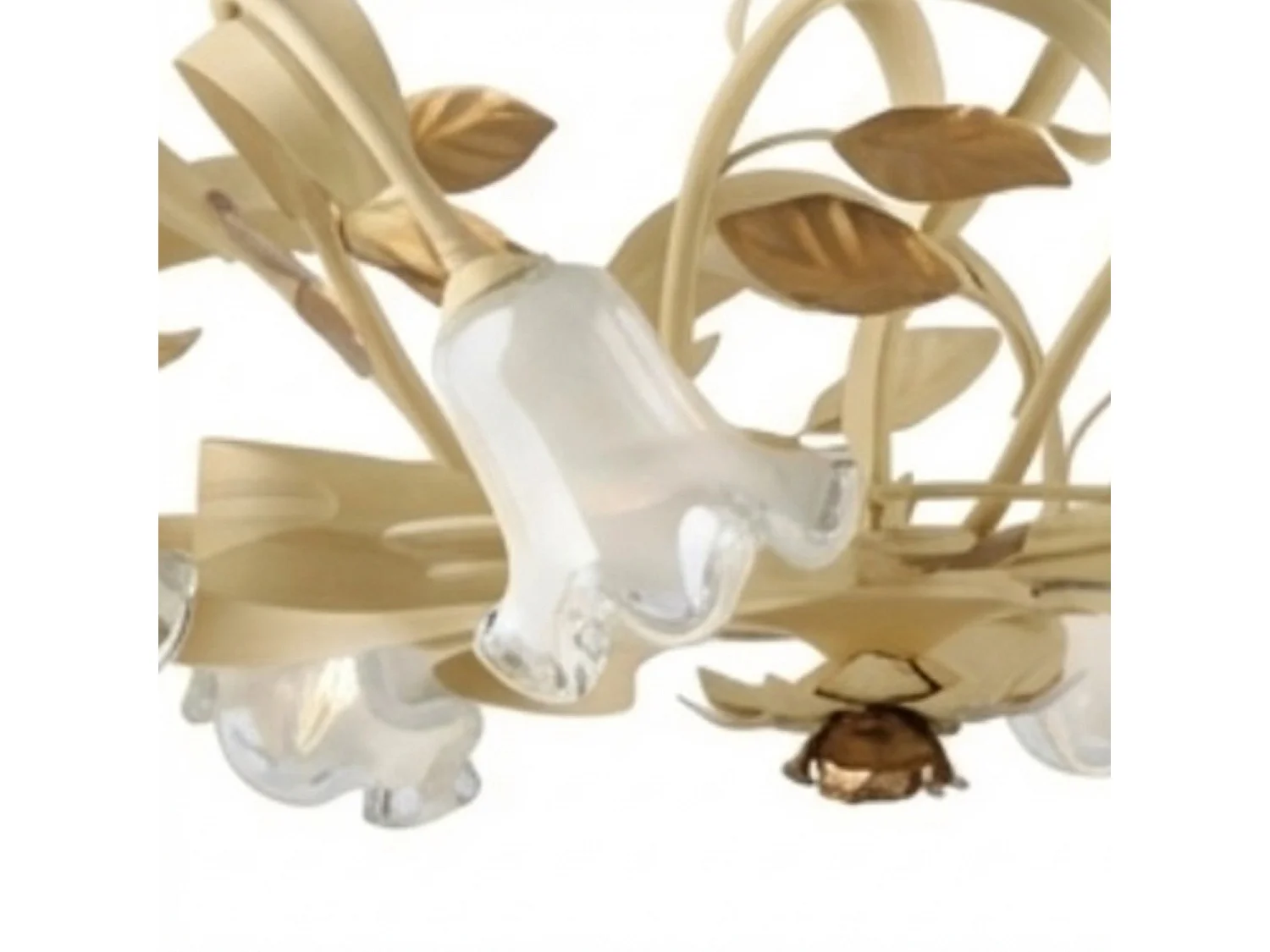 Cesto - Kronleuchter aus elfenbeinfarben gebeiztem und lackiertem Eisen, 8 Lichter, 112 - Ø85 - BL274-8-AV