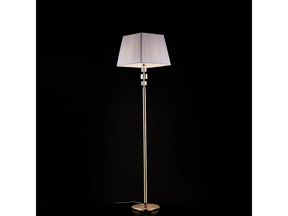 Franz Stehlampe in Gold und Kristall 1-flammig mit Lampenschirm Dm.45 .180 Ø40 BL275-PH-OR