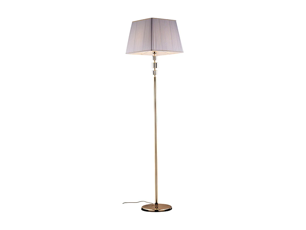 Lampa podłogowa Franz w kolorze złotym i kryształowym, 1 lampa, abażur dm.45 .180 Ø40 BL275-PH-OR