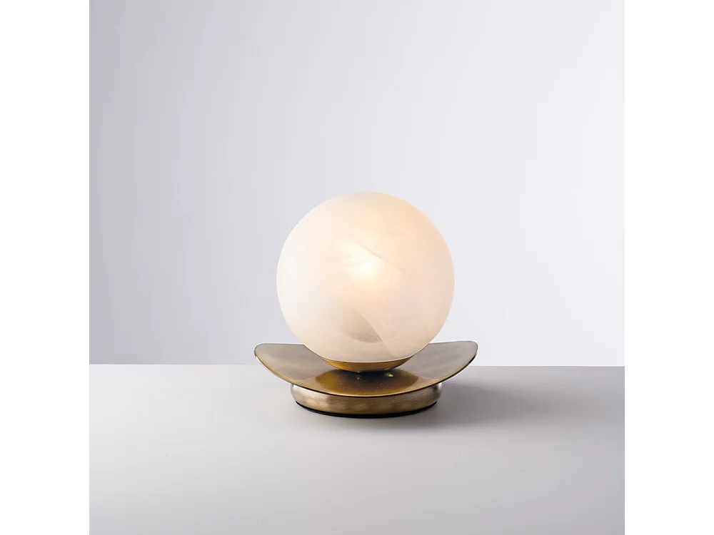 Selene - Lampa stołowa ze szczotkowanego, brązowego żelaza 1 lampa H.16 - Ø16 - BL281-LT-BRZ