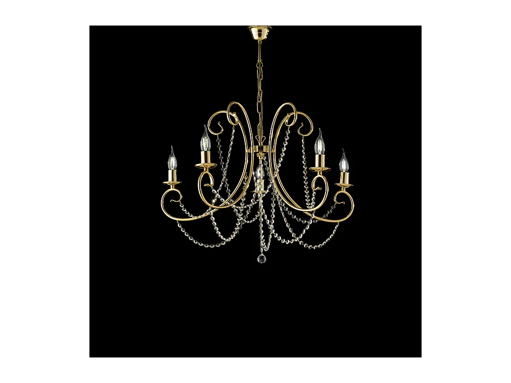Magda - Goldener Eisenkronleuchter 5 Lichter 115 - Ø68 - BL146-5-OR