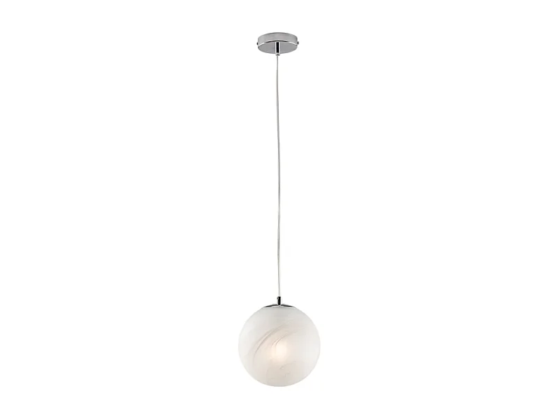 Olaf Suspension 1 lumière en fer chromé avec sphère dm.20 130 d.20 BL294-S1-CR