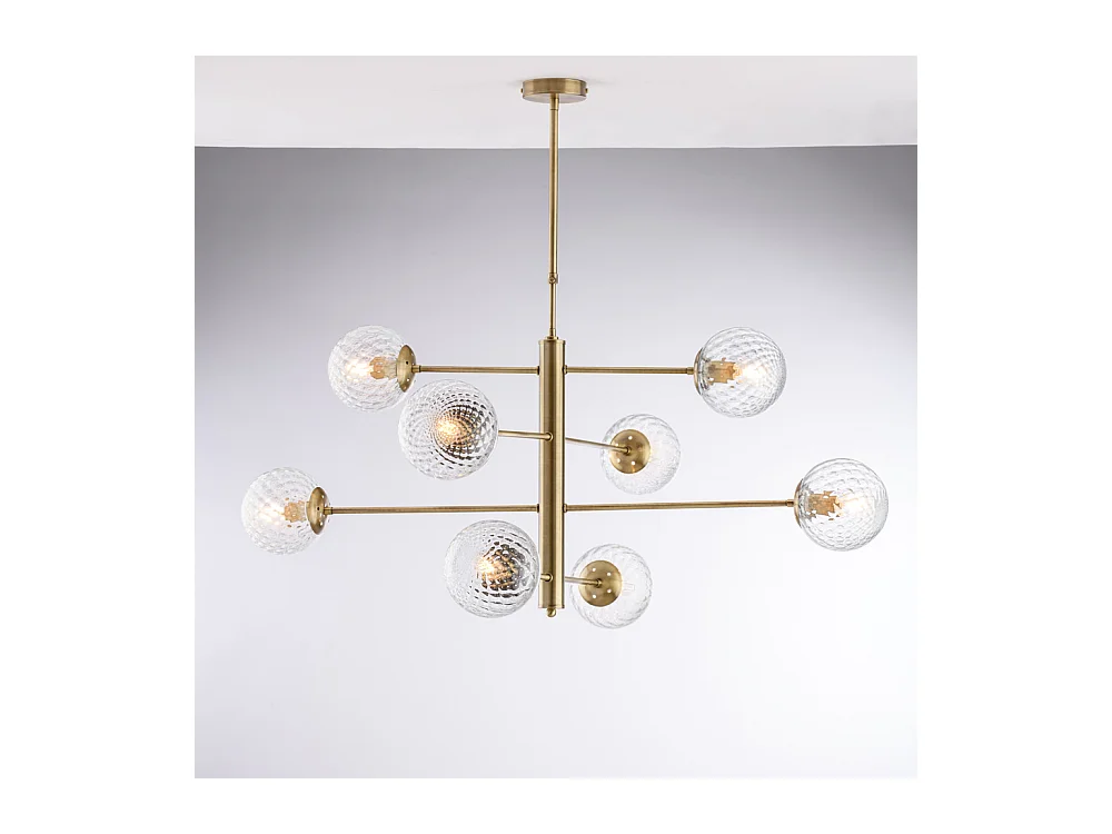 Demetra Suspension en fer bronzé brossé 8 lumières 108 d.103 BL279-8-BRZ