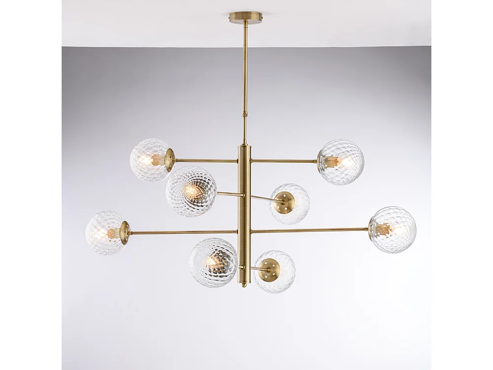 Demetra Suspension en fer bronzé brossé 8 lumières 108 d.103 BL279-8-BRZ