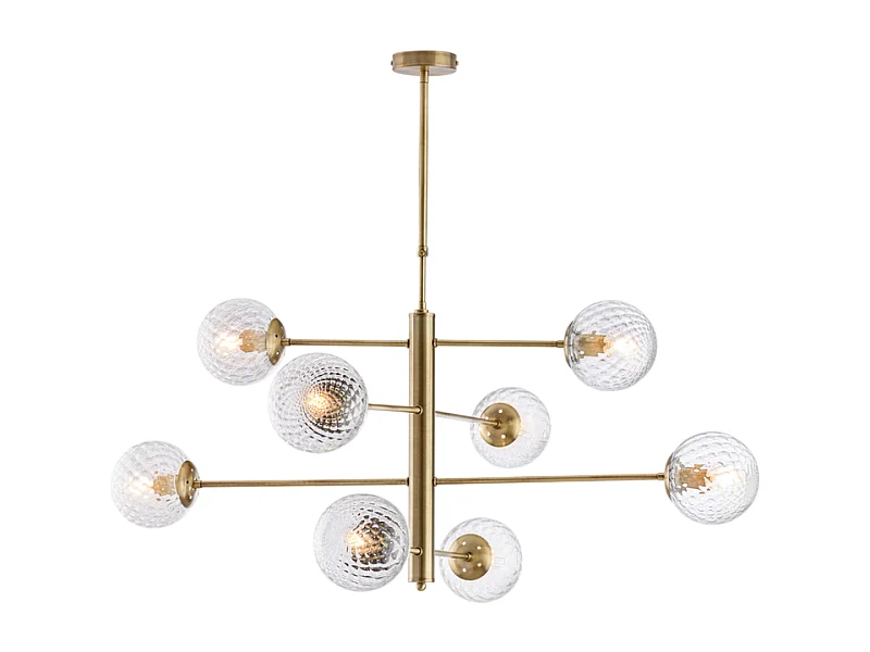 Bonetti Illumina -  Demetra - Pendelleuchte aus gebürstetem bronziertem Eisen 8 Lichter 108 - Ø103 - BL279-8-BRZ