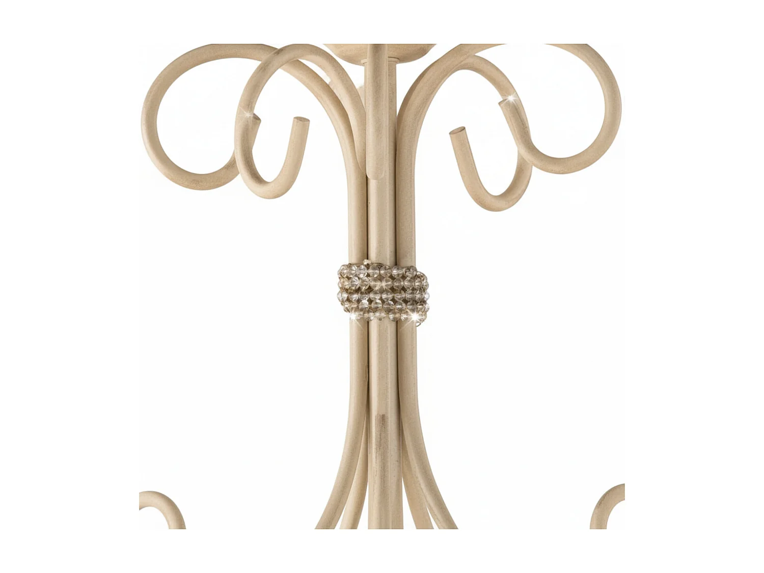 Baltimore - Kronleuchter aus elfenbeinfarben gebeiztem und lackiertem Eisen, 5 Lichter 120 - Ø60 - BL183-5-AV