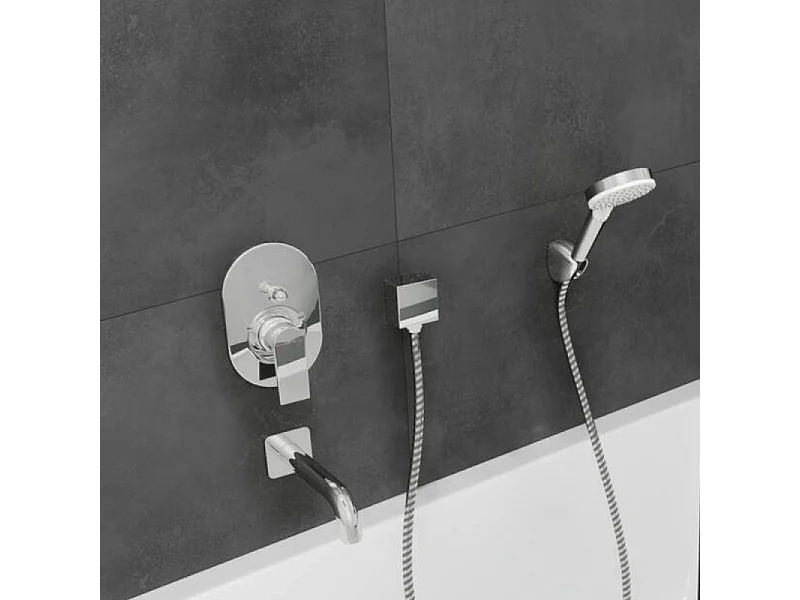 Codo de conexión HANSGROHE FixFit Square Chrome