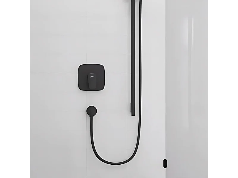 HANSGROHE FixFit E codo de conexión Negro mate