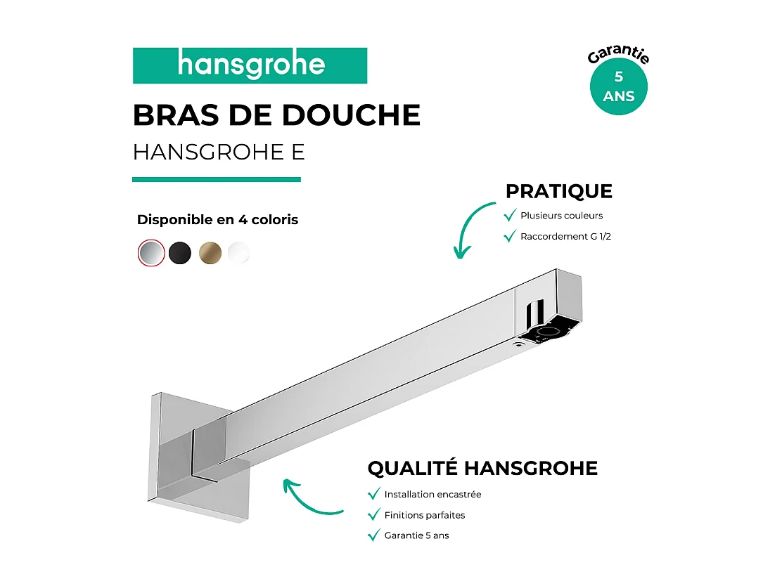HANSGROHE E brazo de ducha 39 cm Cromo