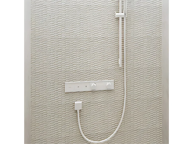 Coude de raccordement HANSGROHE FixFit  Square Blanc mat