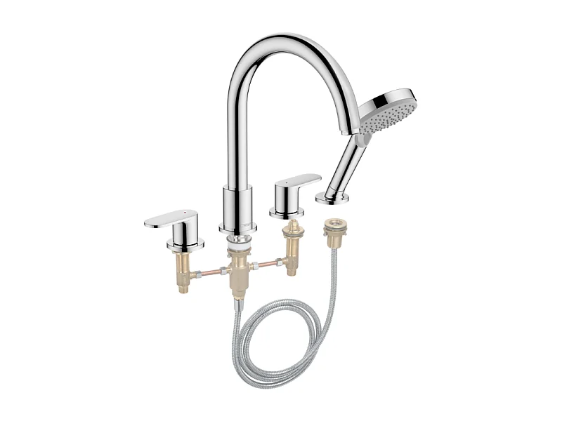 Mélangeur bain douche 4 trous HANSGROHE Vernis Blend chromé + corps d'encastrement