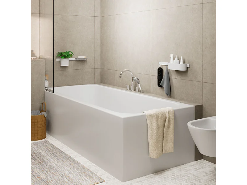 Mélangeur bain douche 4 trous HANSGROHE Vernis Blend chromé + corps d'encastrement