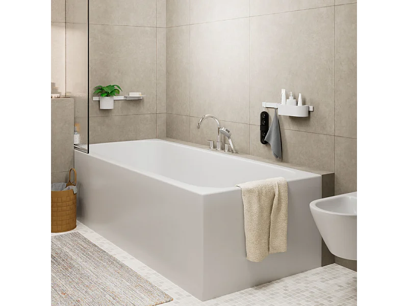 Mélangeur bain douche 4 trous HANSGROHE Vernis Blend chromé + corps d'encastrement