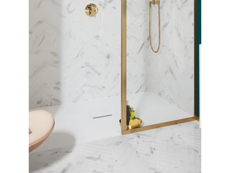 Receveur antidérapant 160 x 90 VILLEROY ET BOCH Squaro Infinity quaryl rectangle stone white