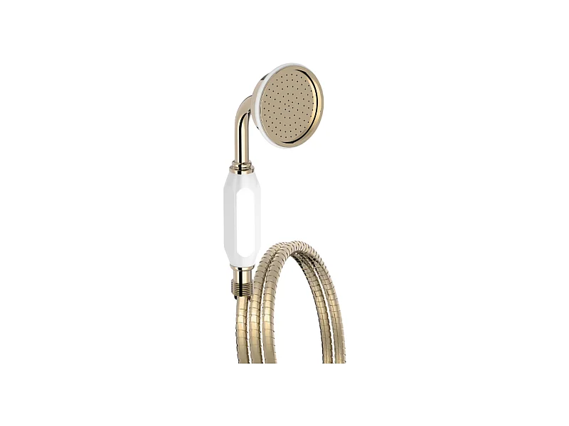 Pommeau de douche JACOB DELAFON Cléo 1889 or + flexible