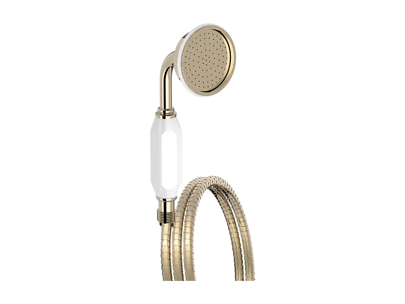 Pommeau de douche JACOB DELAFON Cléo 1889 or + flexible