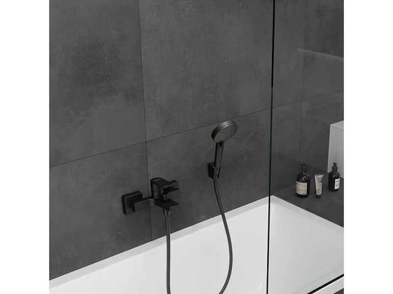 Support douchette mural HANSGROHE Porter'S Noir mat
