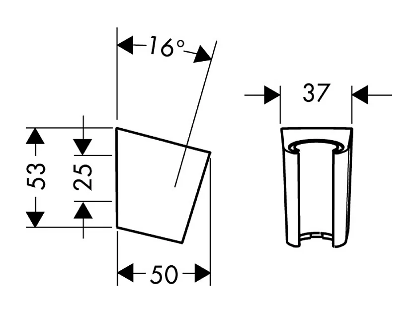 Support douchette mural HANSGROHE Porter'S Blanc mat