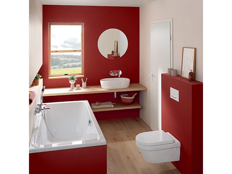 Baignoire droite 180 X 80 VILLEROY ET BOCH Architectura acrylique avec pieds