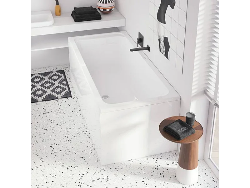 Baignoire droite 180 X 80 VILLEROY ET BOCH Architectura acrylique avec pieds