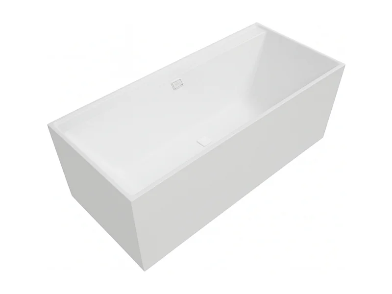 Baignoire droite 190 x 90 VILLEROY & BOCH Collaro acrylique blanc mat avec vidage et trop plein blanc mat