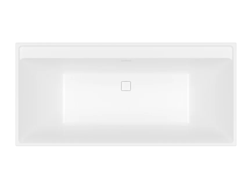 Baignoire droite 190 x 90 VILLEROY & BOCH Collaro acrylique blanc mat avec vidage et trop plein blanc mat