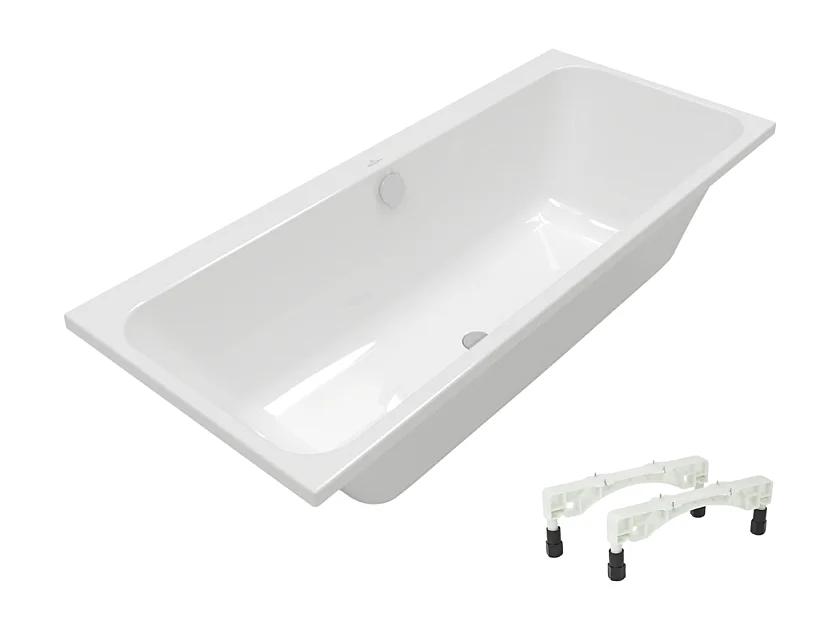 Baignoire droite 180 x 80 VILLEROY & BOCH Architectura avec pieds
