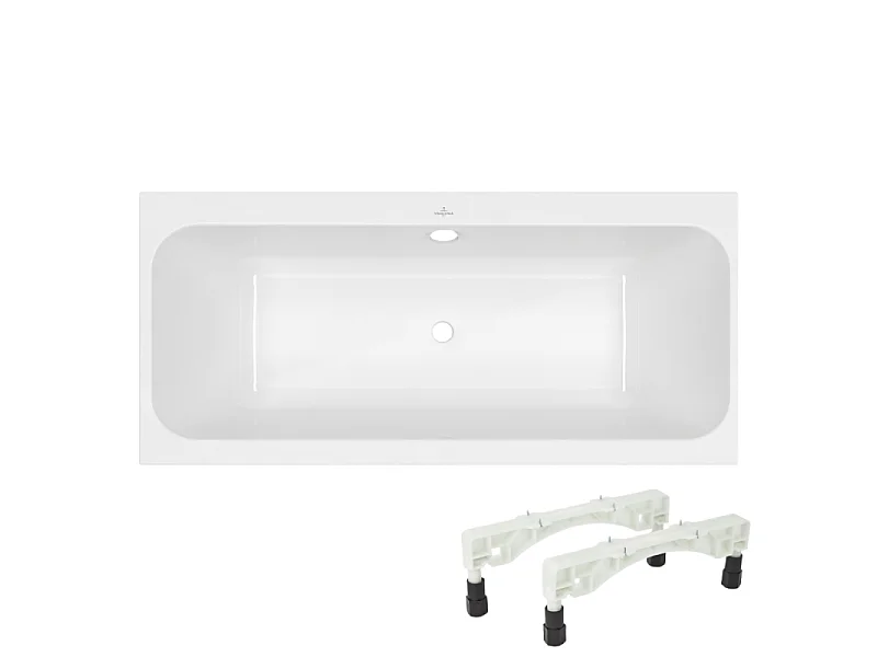 Baignoire droite 180 x 80 VILLEROY & BOCH Architectura avec pieds