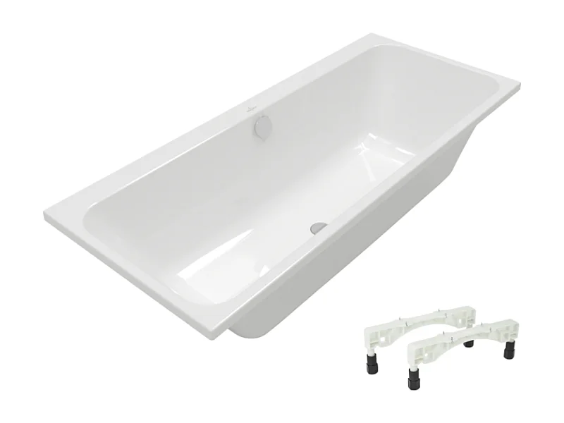 Baignoire droite 180 x 80 VILLEROY & BOCH Architectura avec pieds