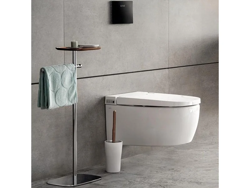 VITRA WC suspendu lavant v-care basic sans bride avec abattant