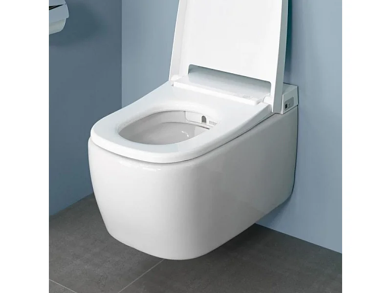 VITRA WC suspendu lavant v-care basic sans bride avec abattant