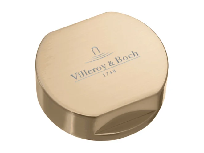 Bouton pour mécanisme 1 cuve, VILLEROY & BOCH en acier inoxydable finition or mat