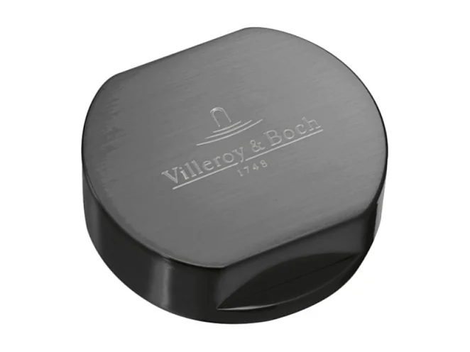 Bouton pour mécanisme 2 cuves, VILLEROY & BOCH en acier inoxydable finition anthracite