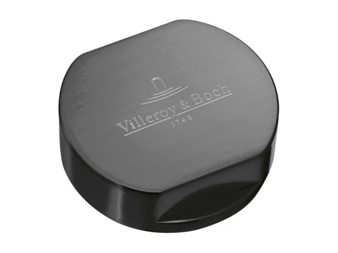 Bouton pour mécanisme 2 cuves, VILLEROY & BOCH en acier inoxydable finition anthracite